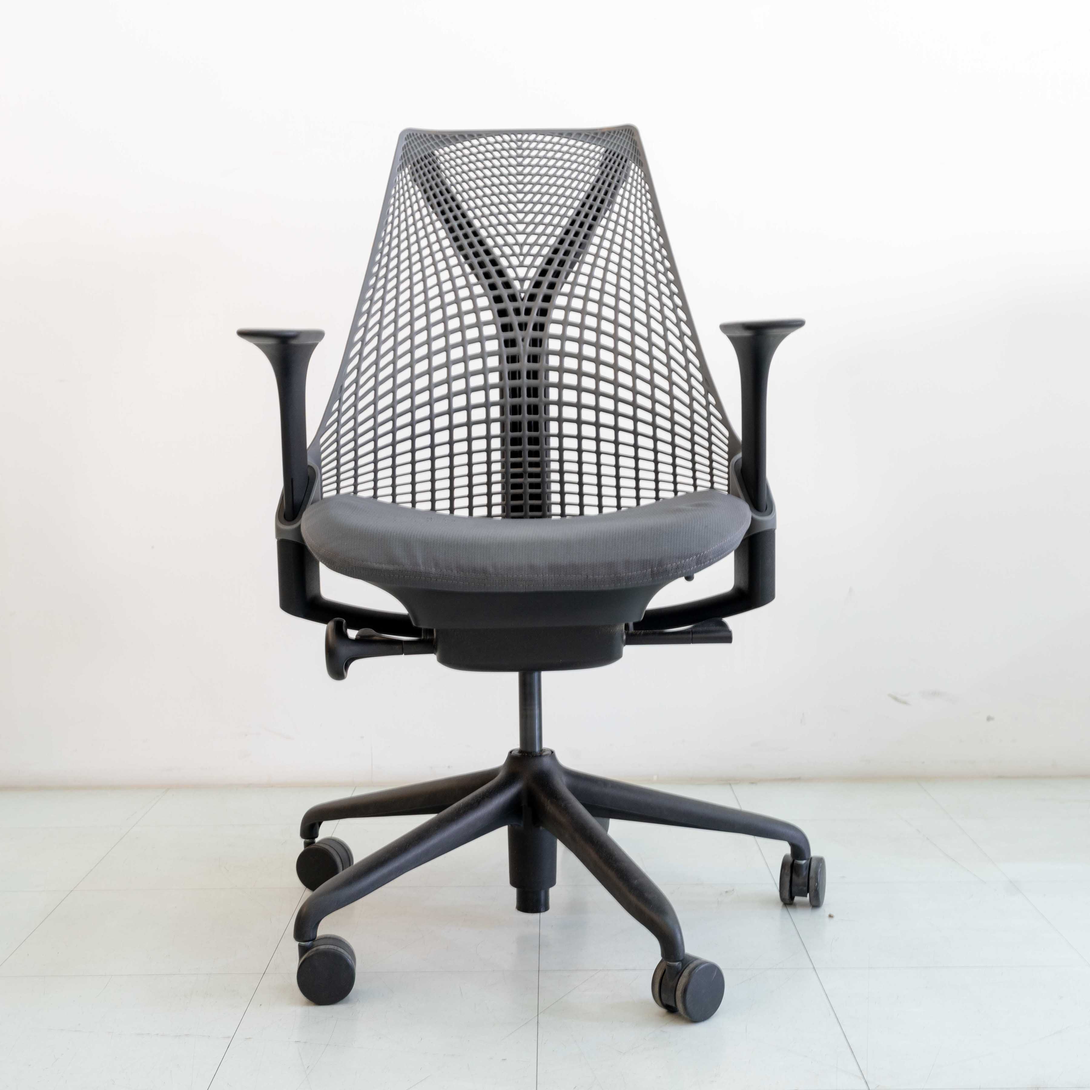 Used Herman Miller Sayl Chair – Slate Grey | Basic Option (Fixed Tilt)