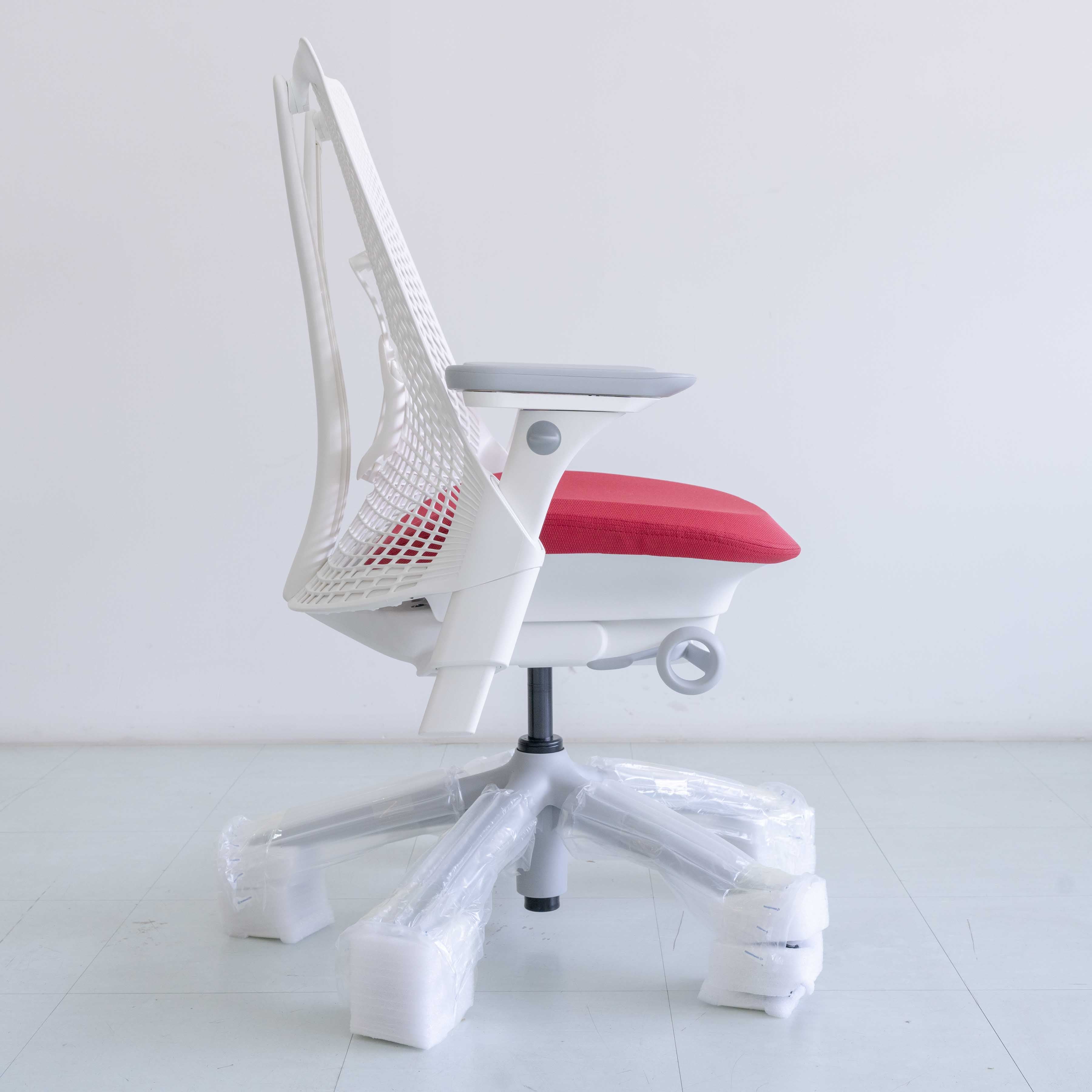 Herman Miller Sayl Chair – Red White Frame | Full Option with Lumbar Support
