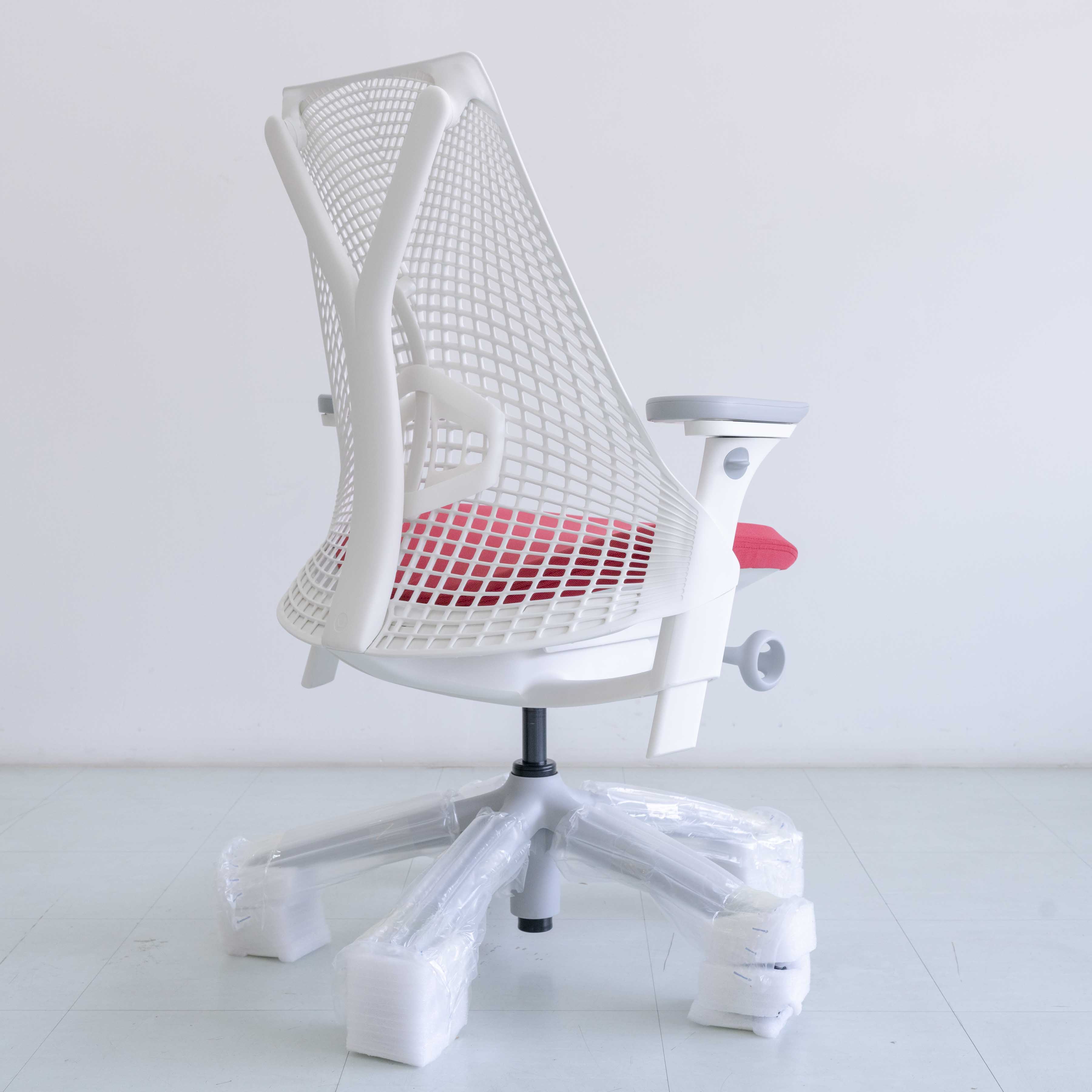 Herman Miller Sayl Chair – Red White Frame | Full Option with Lumbar Support