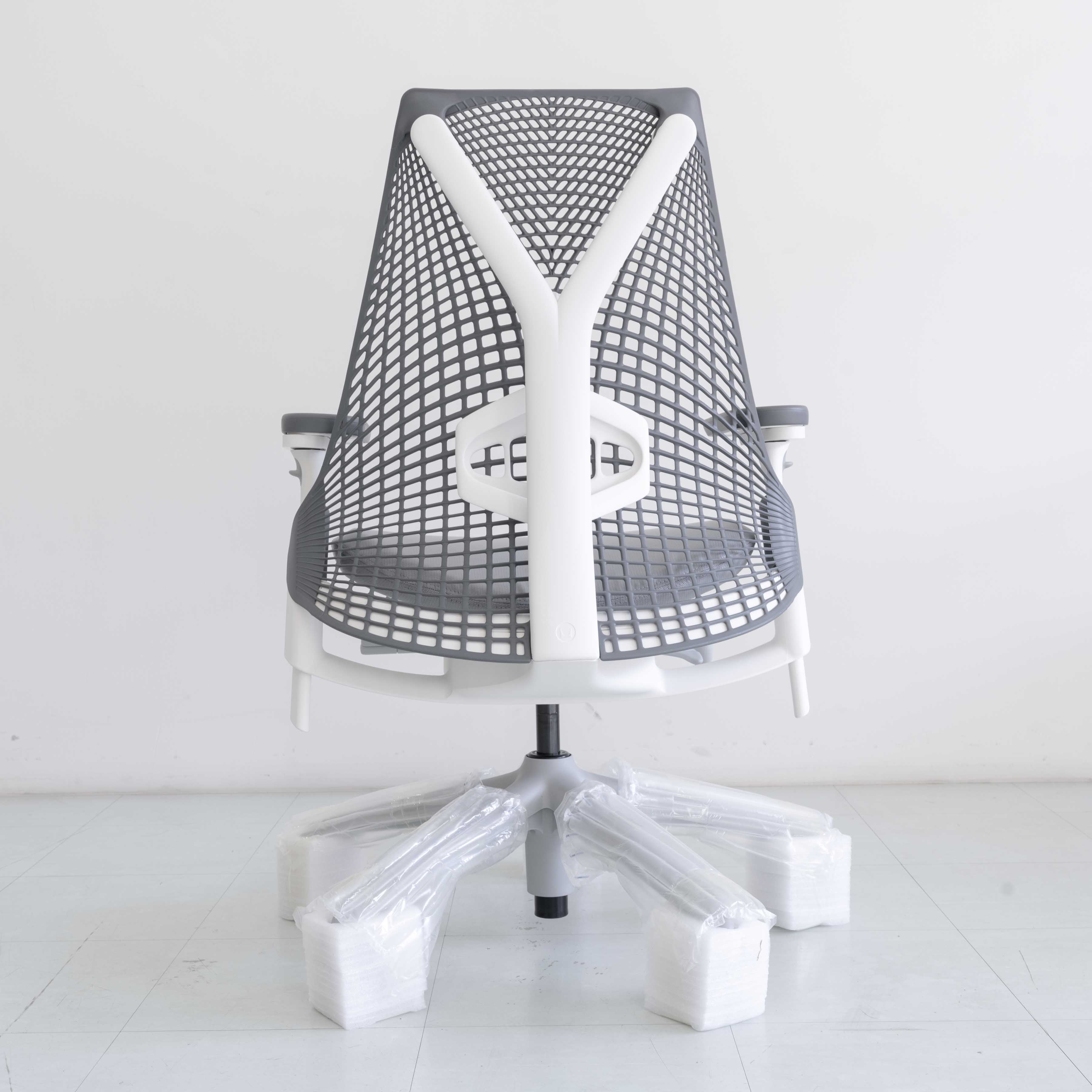 Herman Miller Sayl Chair – Slate Grey White Frame | Full Option with Lumbar Support