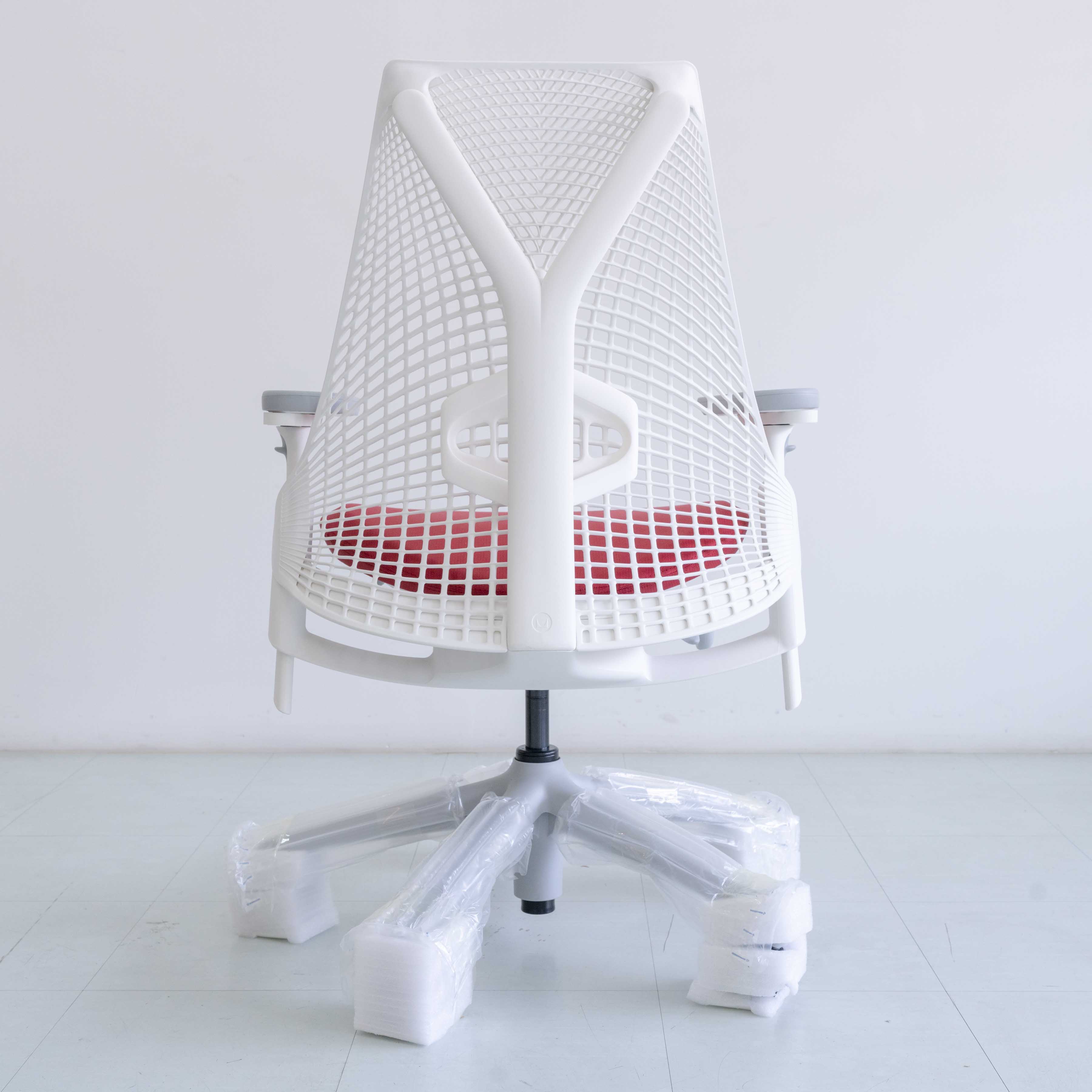 Herman Miller Sayl Chair – Red White Frame | Full Option with Lumbar Support