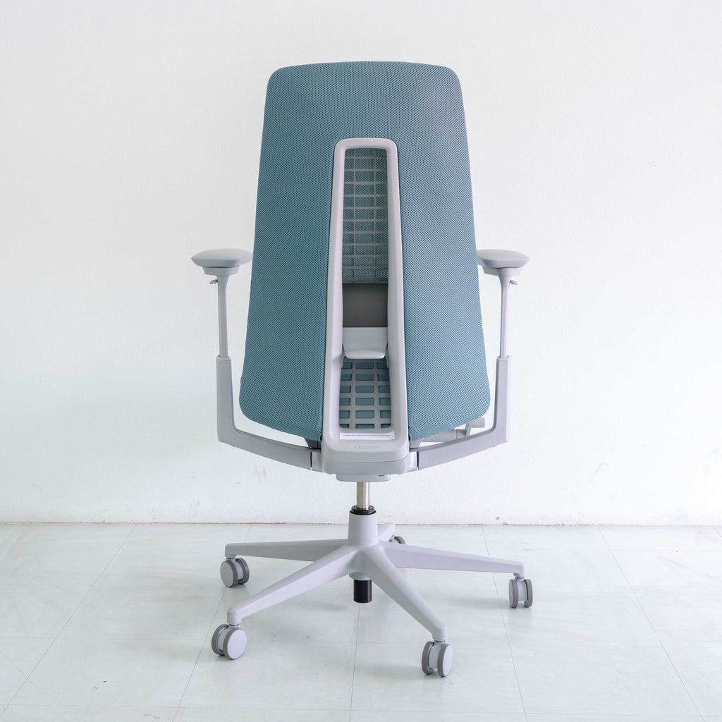 Haworth Fern Chair – Cornflower | Platinum Frame