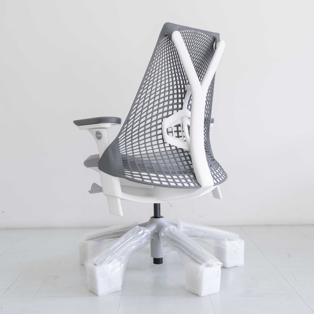 Herman Miller Sayl Chair – Slate Grey White Frame | Full Option with Lumbar Support