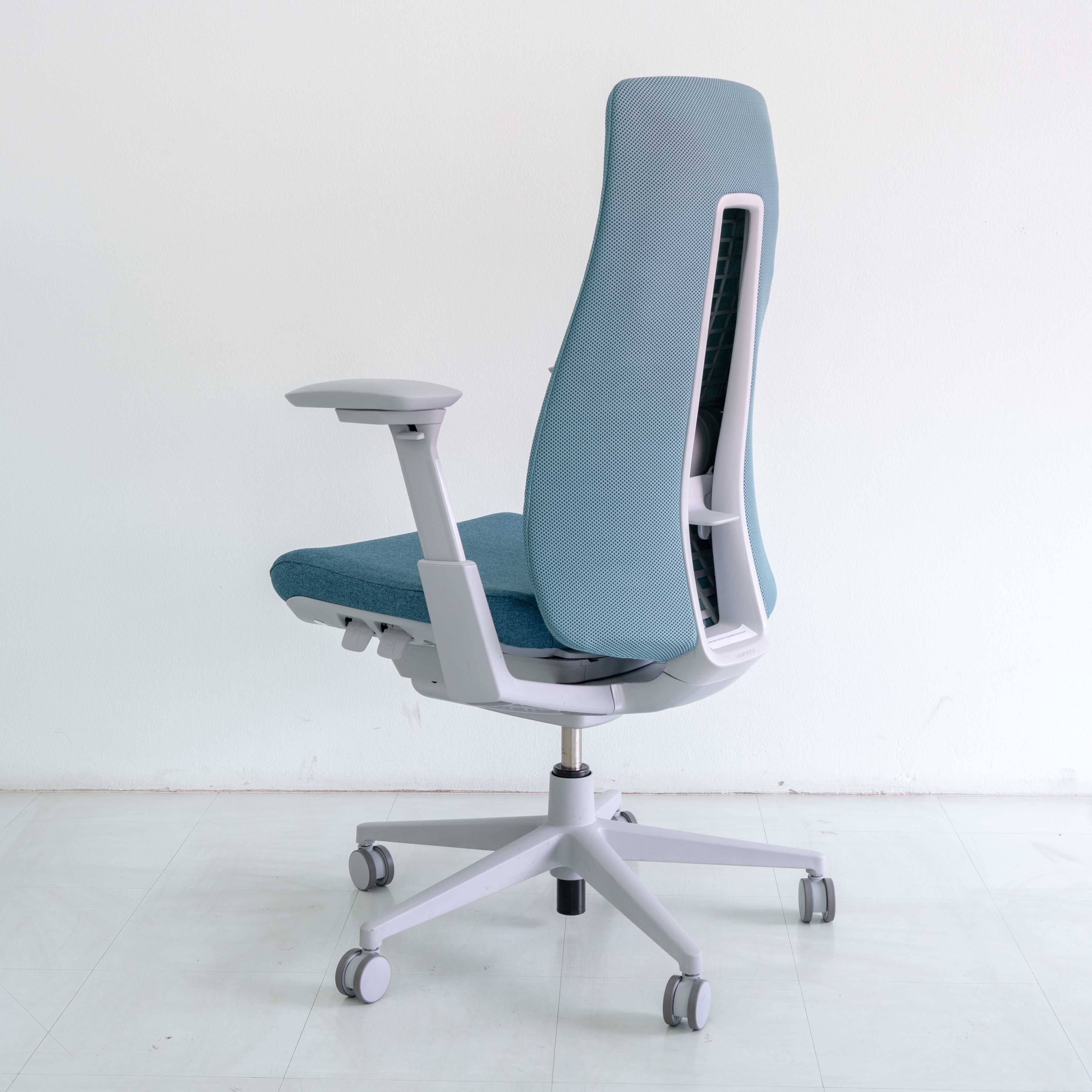 Haworth Fern Chair – Cornflower | Platinum Frame