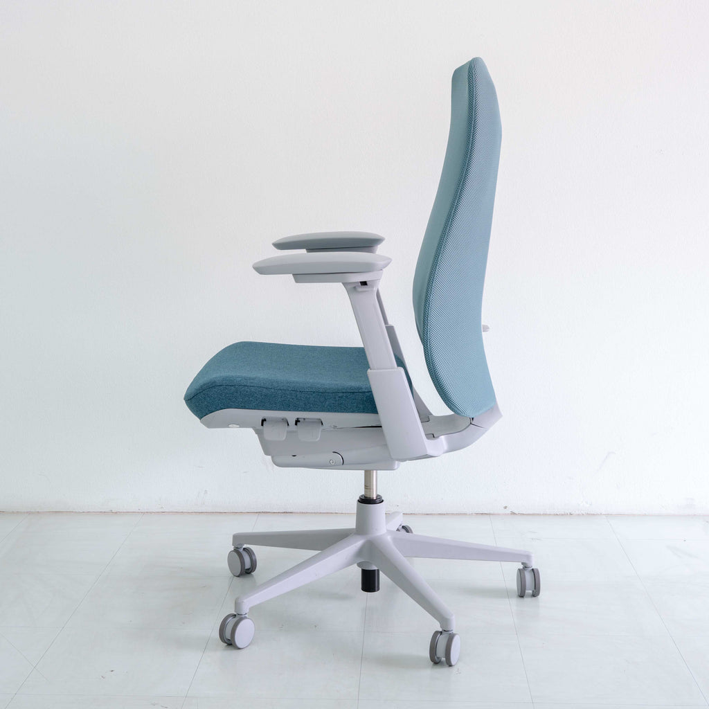 Haworth Fern Chair – Cornflower | Platinum Frame