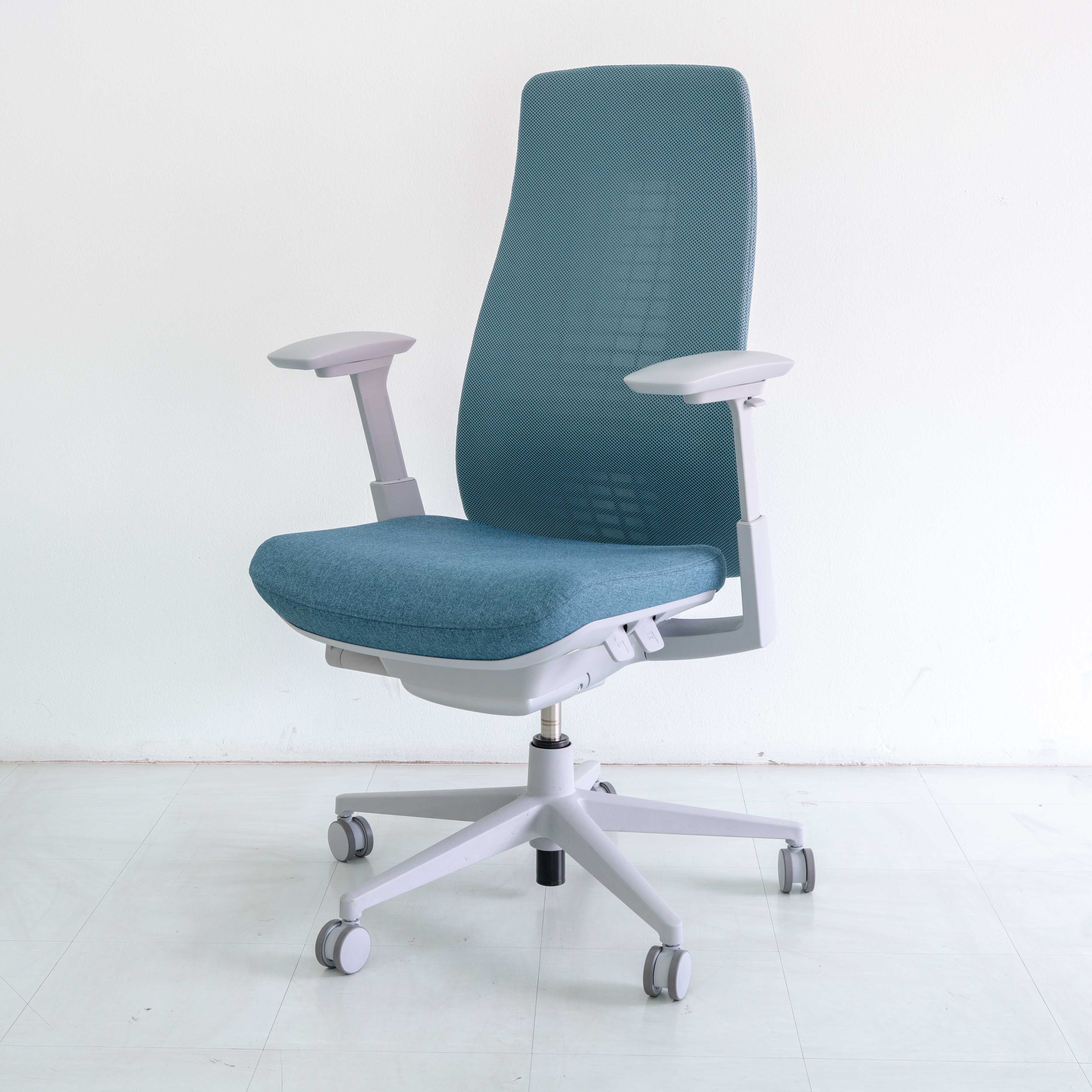 Haworth Fern Chair – Cornflower | Platinum Frame