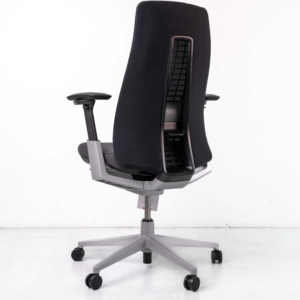 Haworth Fern Chair – Black | Platinum Frame
